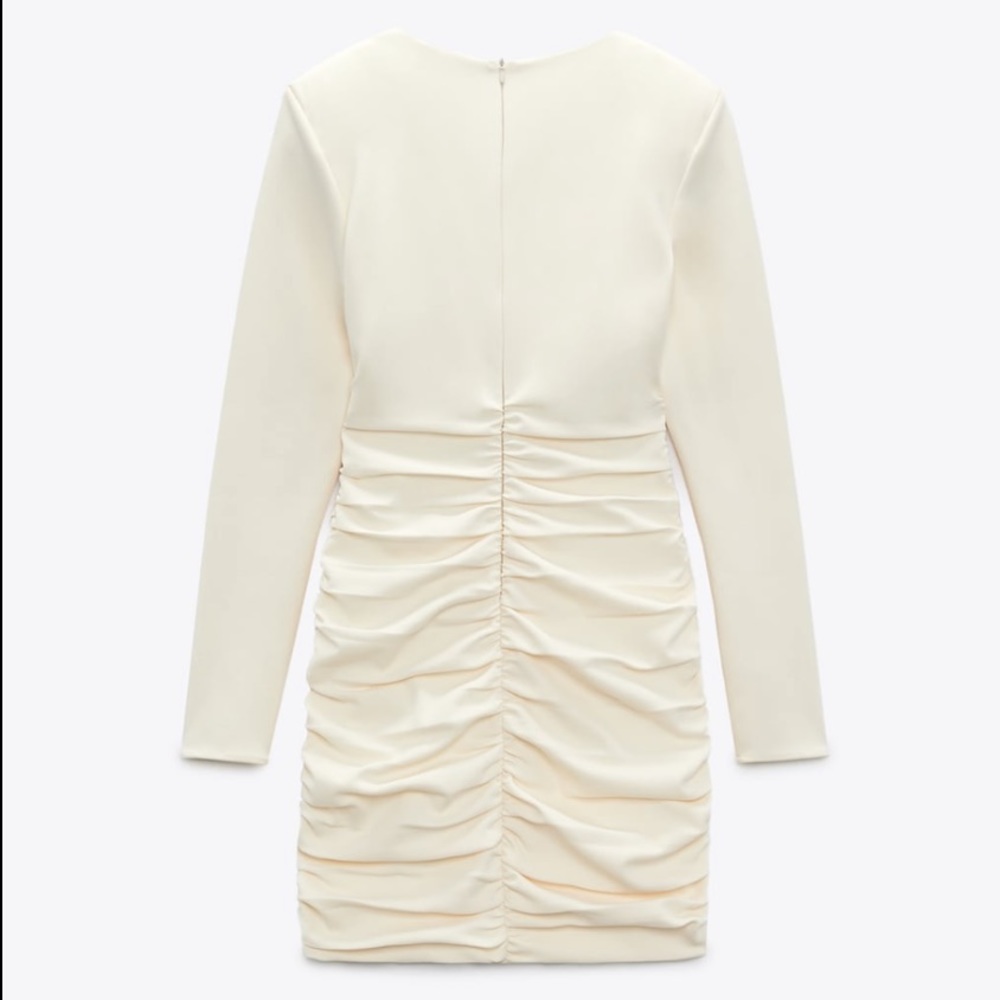 {Zara} Draped Long Sleeve Dress • L - Picture 11 of 16